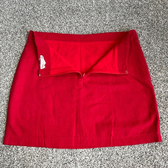 Altar'd State Red Boho Embroidered Linen Cotton Mini Skirt, Size Medium - Picture 5 of 5